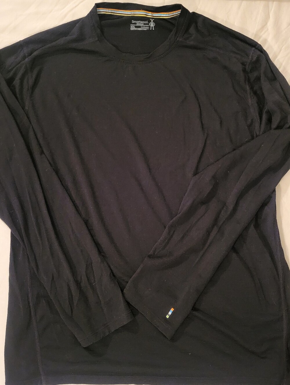 Smartwool Men’s Merino 150 Baselayer Long-Sleeve Crewneck Shirt Black XXL Flawed